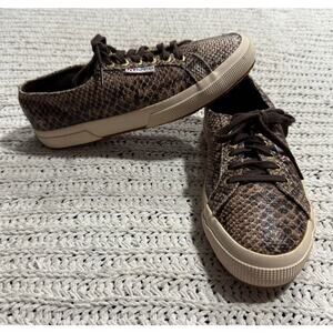 Superga Sneakers Reptile Snake Print Women's 8.5 EU 39.5 S0080C0 Lace Up